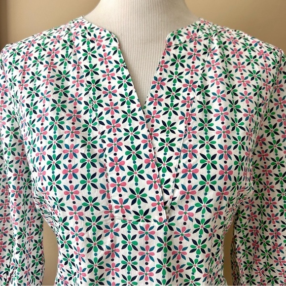 Boden Roberta Kaftan in Ivory Plumeria Dress Tunic Beach Cover Up Size 8 NWT - Picture 8 of 12